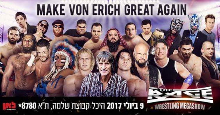 [פוסטר מופע THE RAGE  - שובו של קווין ואן אריק האגדי]