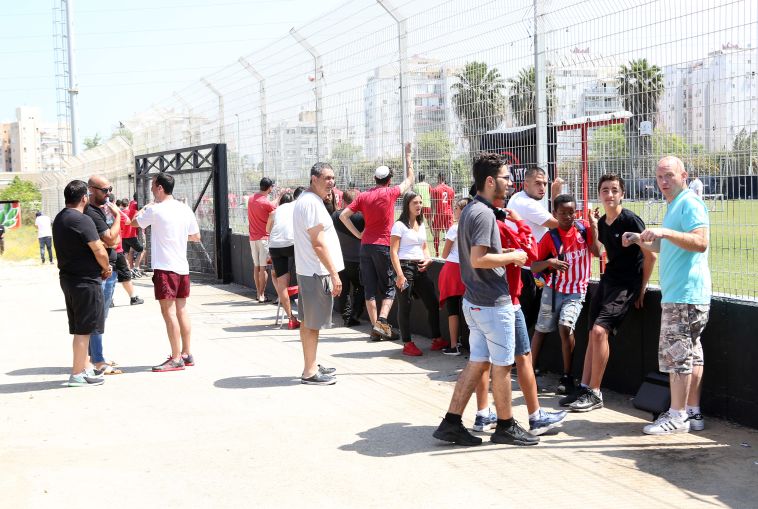 אוהדי הפועל תל אביב. סוער. צילום: אודי ציטיאט