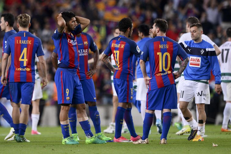 שחקני ברצלונה. לא היו מספיק טובים (AFP)