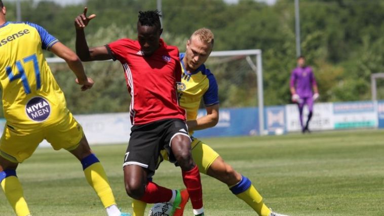 מכבי תל אביב במהלך המשחק נגד טרנצ'ין