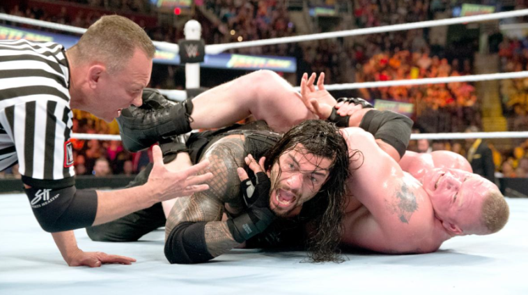 ברוק לסנר ורומן ריינס. ייפגשו בסאמר סלאם? (WWE, אתר רשמי) ברוק לסנר ורומן ריינס. ייפגשו בסאמר סלאם? (WWE, אתר רשמי)