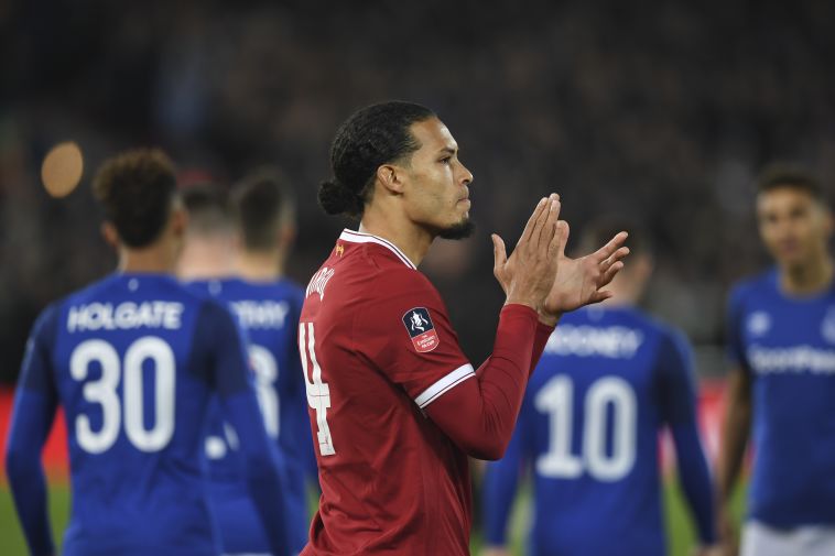 ואן דייק. שיחק עם שתי צלעות שבורות (AFP)