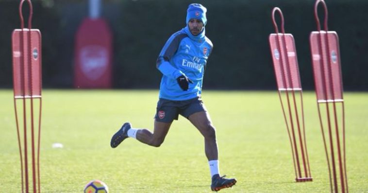 פייר אמריק אובמיאנג באימון ארסנל (טוויטר)