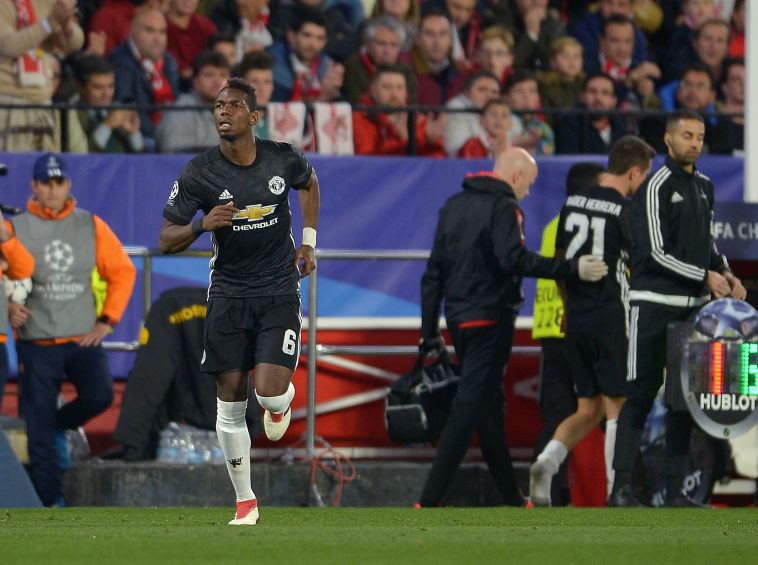 פוגבה ברגע החילוף (AFP)