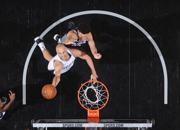 ג'ינובילי בפעולה. שיחק 16 עונות עם הספרס (AFP)