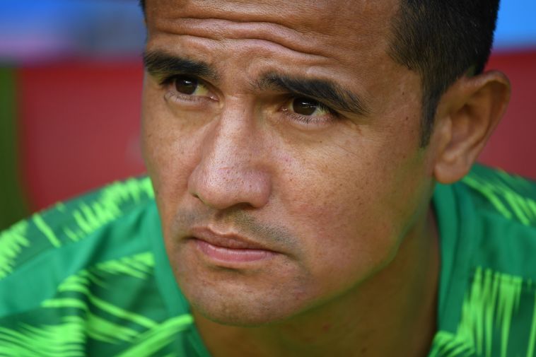 טים קייהיל על הספסל. יכול להפוך לחמישי שכובש בארבעה מונדיאלים (AFP)