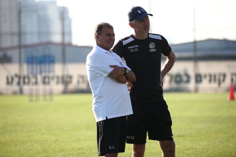 אלישע לוי ומוראד מגמאדוב באימון. 