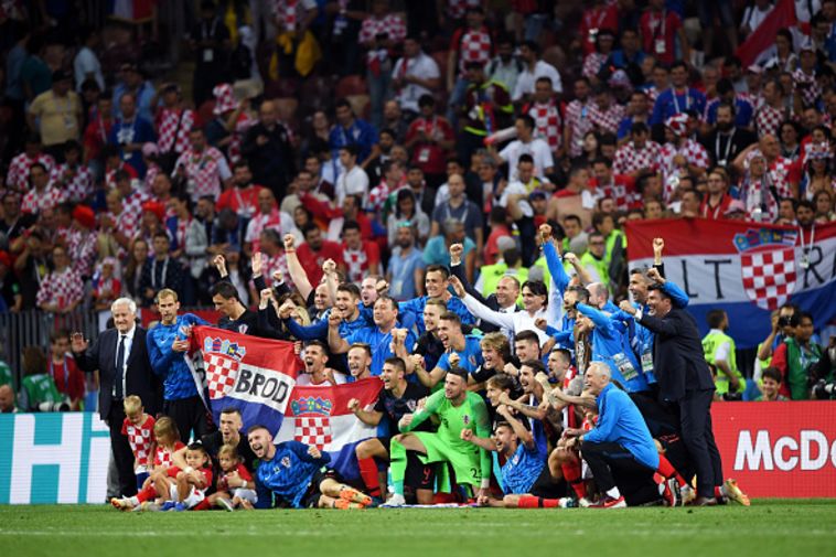 נבחרת קרואטיה. בעצם שיחקו משחק אחד יותר מאשר צרפת (GETTY IMAGES)