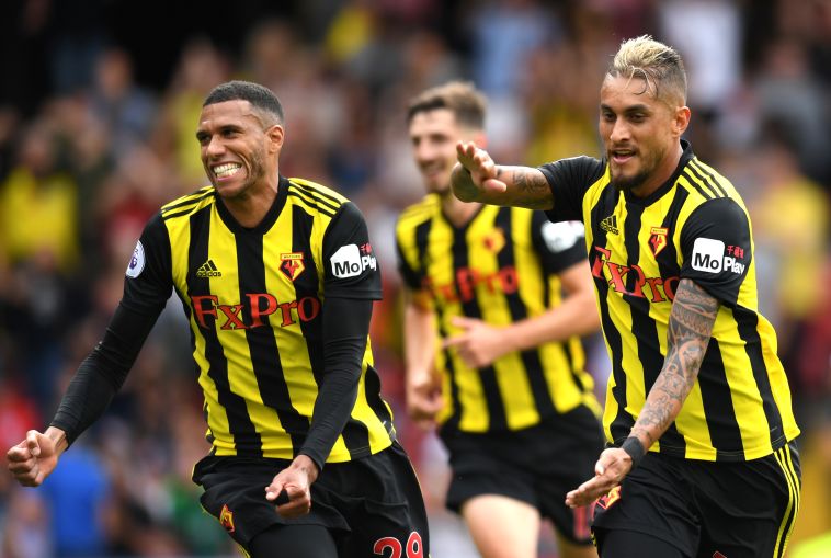 שחקני ווטפורד חוגגים. במקום השני בליגה (Gettyimages)