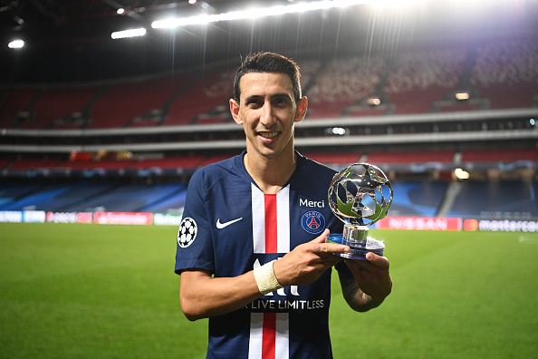 די מריה וגביע "מצטיין המשחק" נגד לייפציג