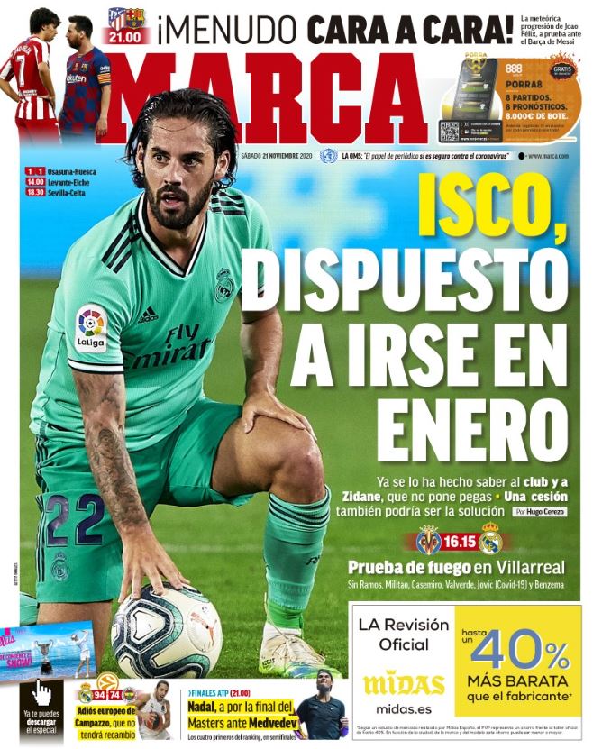 איסקו על שער המארקה. עוזב את ריאל?