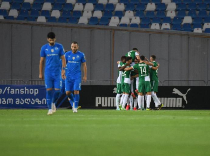 מכבי חיפה חוגגת את השער של אצילי בטביליסי