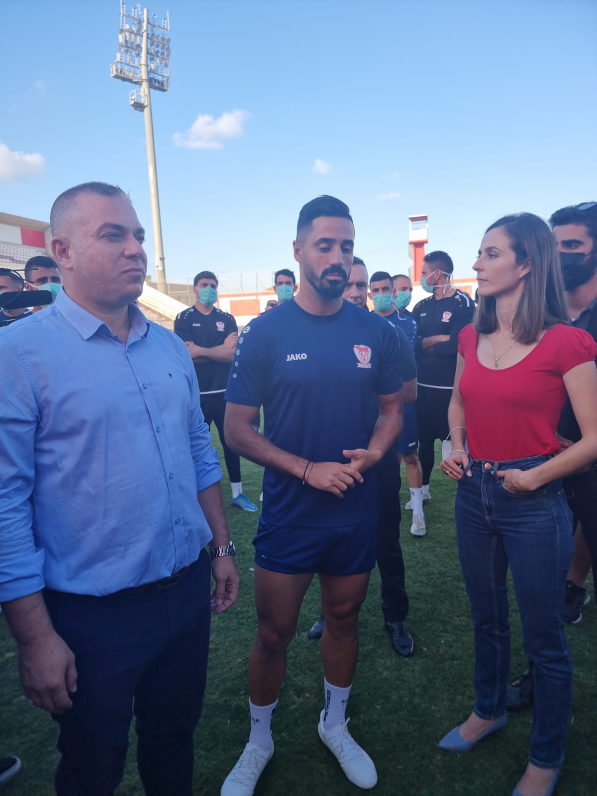 שחקן בני סכנין בירם כיאל בהפנינג עידוד חיסונים בחברה הערבית