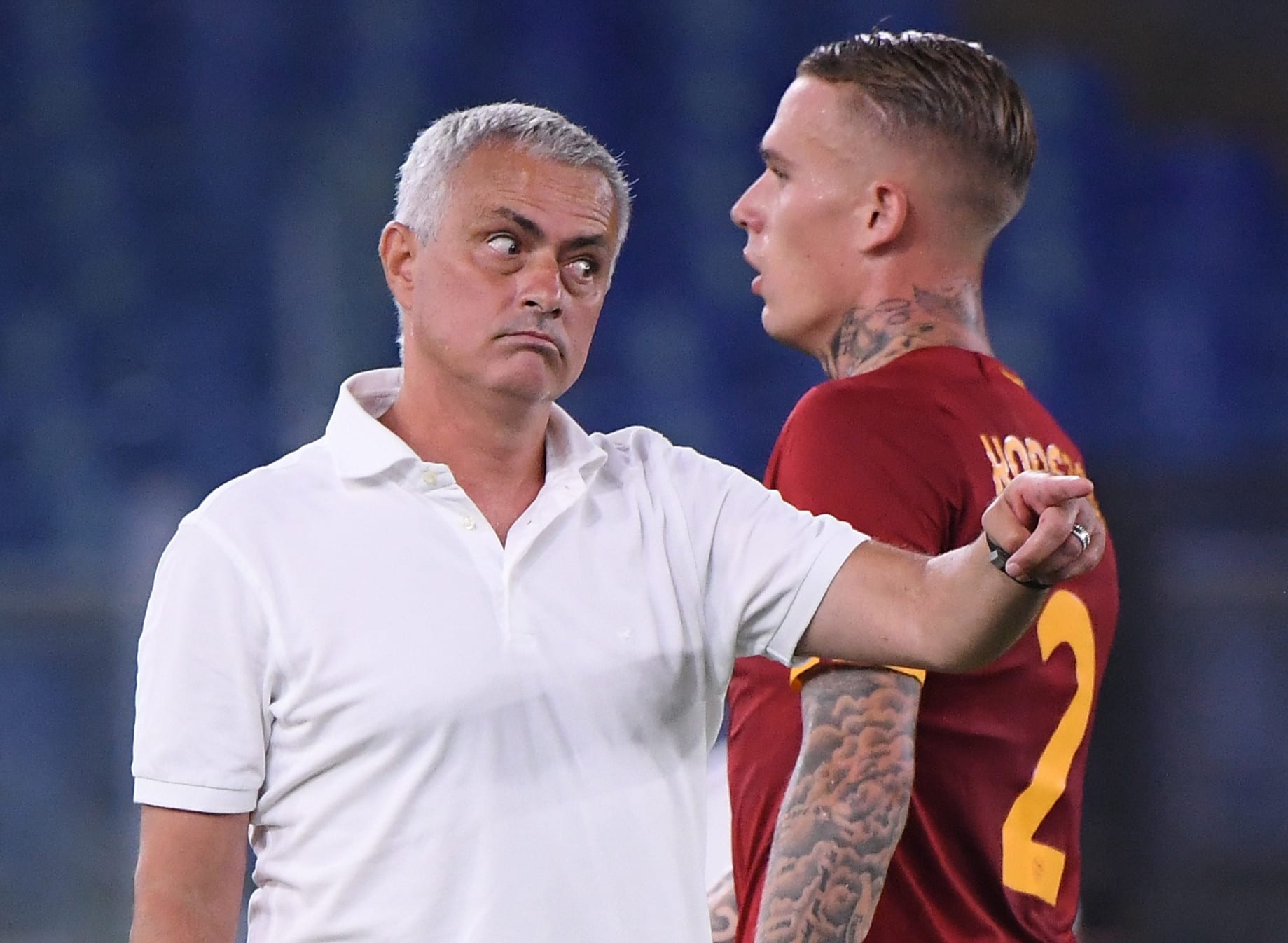 ז'וזה מוריניו מאמן רומא עם ריק קרסדורפ