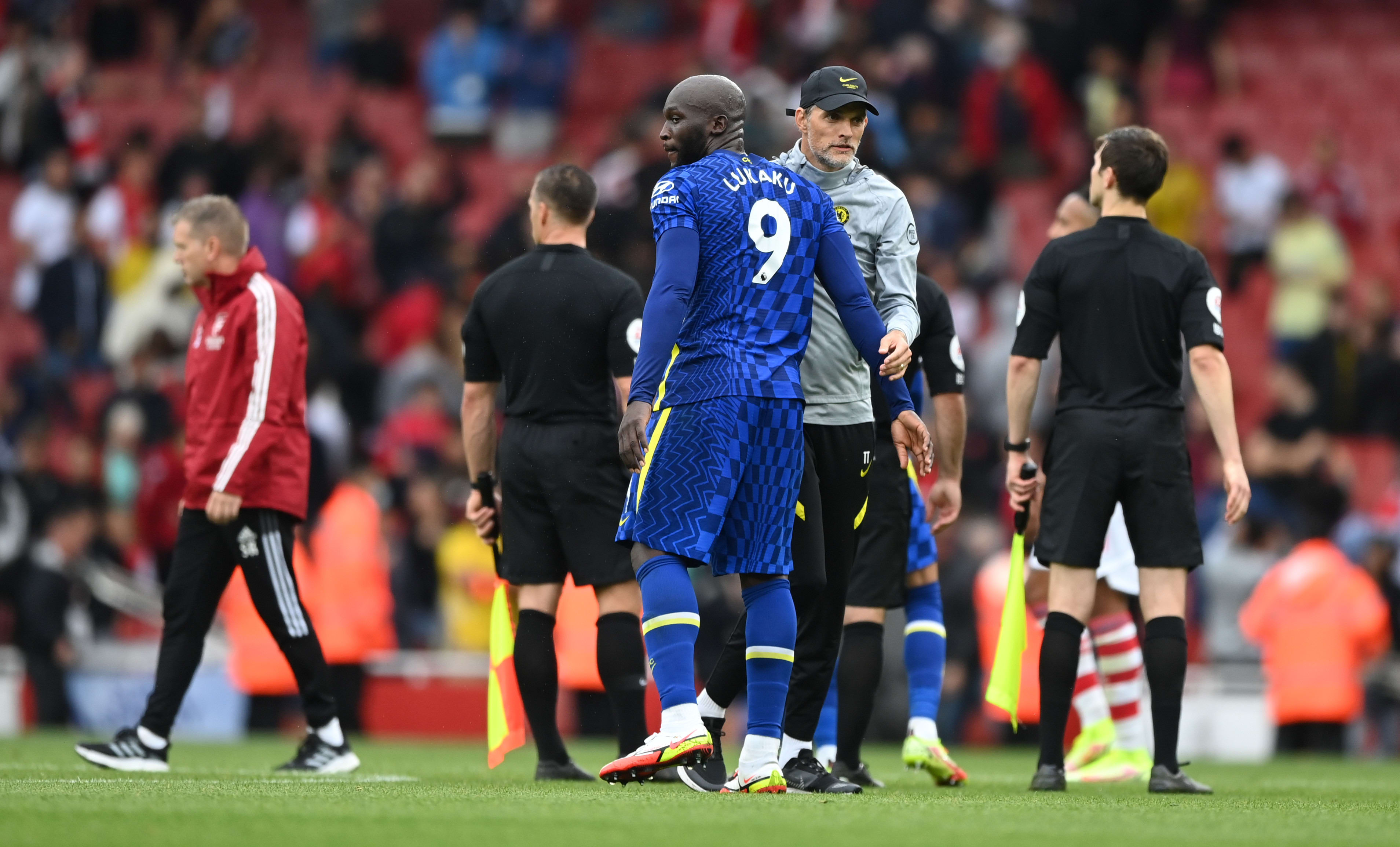 תומאס טוכל מאמן צ'לסי עם רומלו לוקאקו