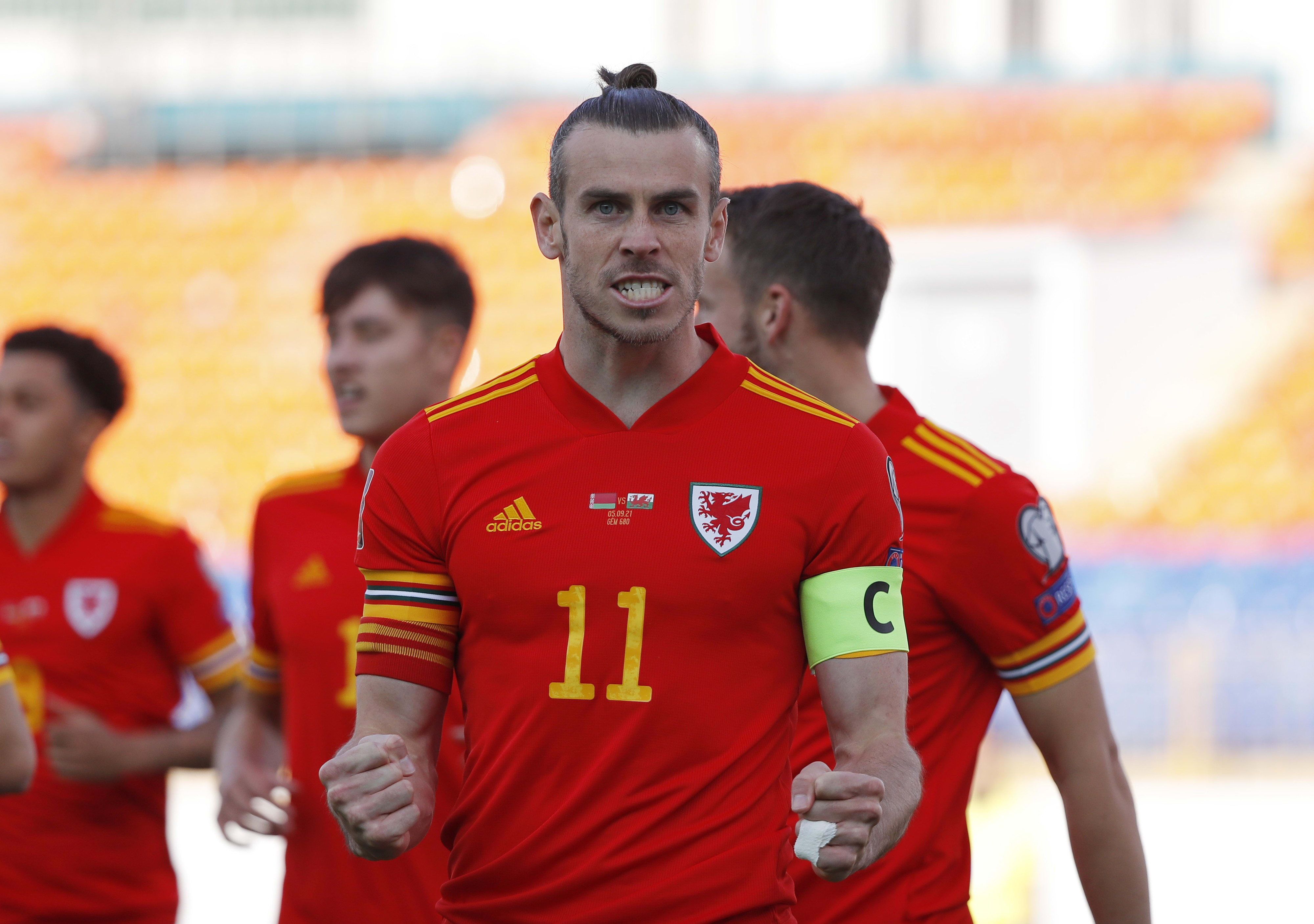 גארת' בייל נבחרת וויילס חוגג