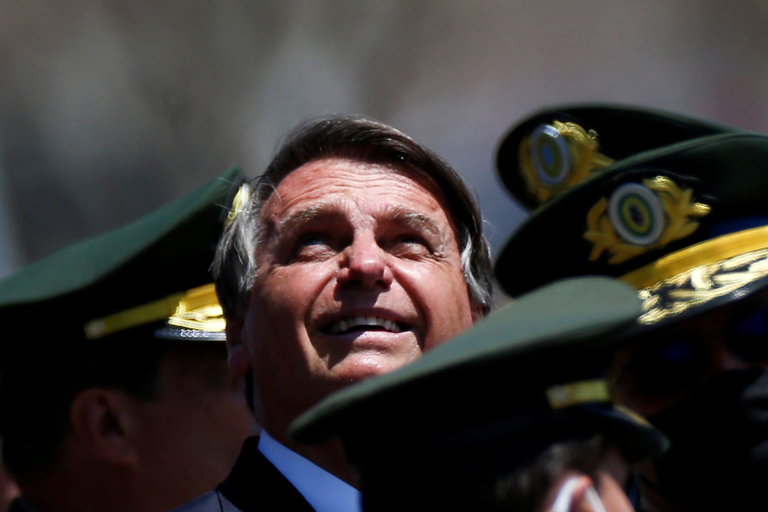 נשיא ברזיל ז'איר בולסונארו בטקס צבאי בבירה ברזיליה, 25 באוגוסט 2021