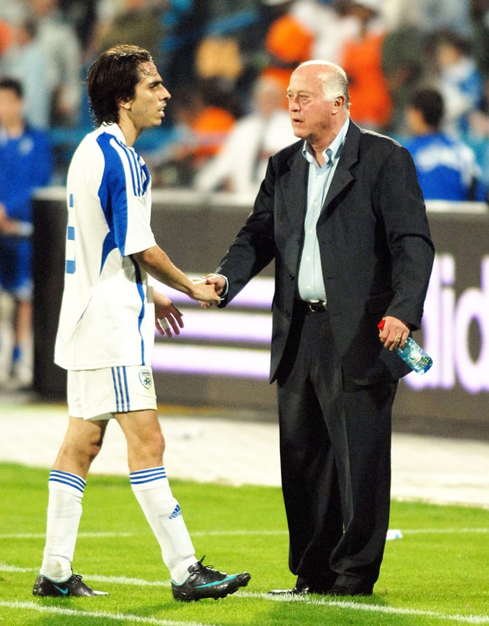 מאמן נבחרת ישראל דרור קשטן עם יוסי בניון