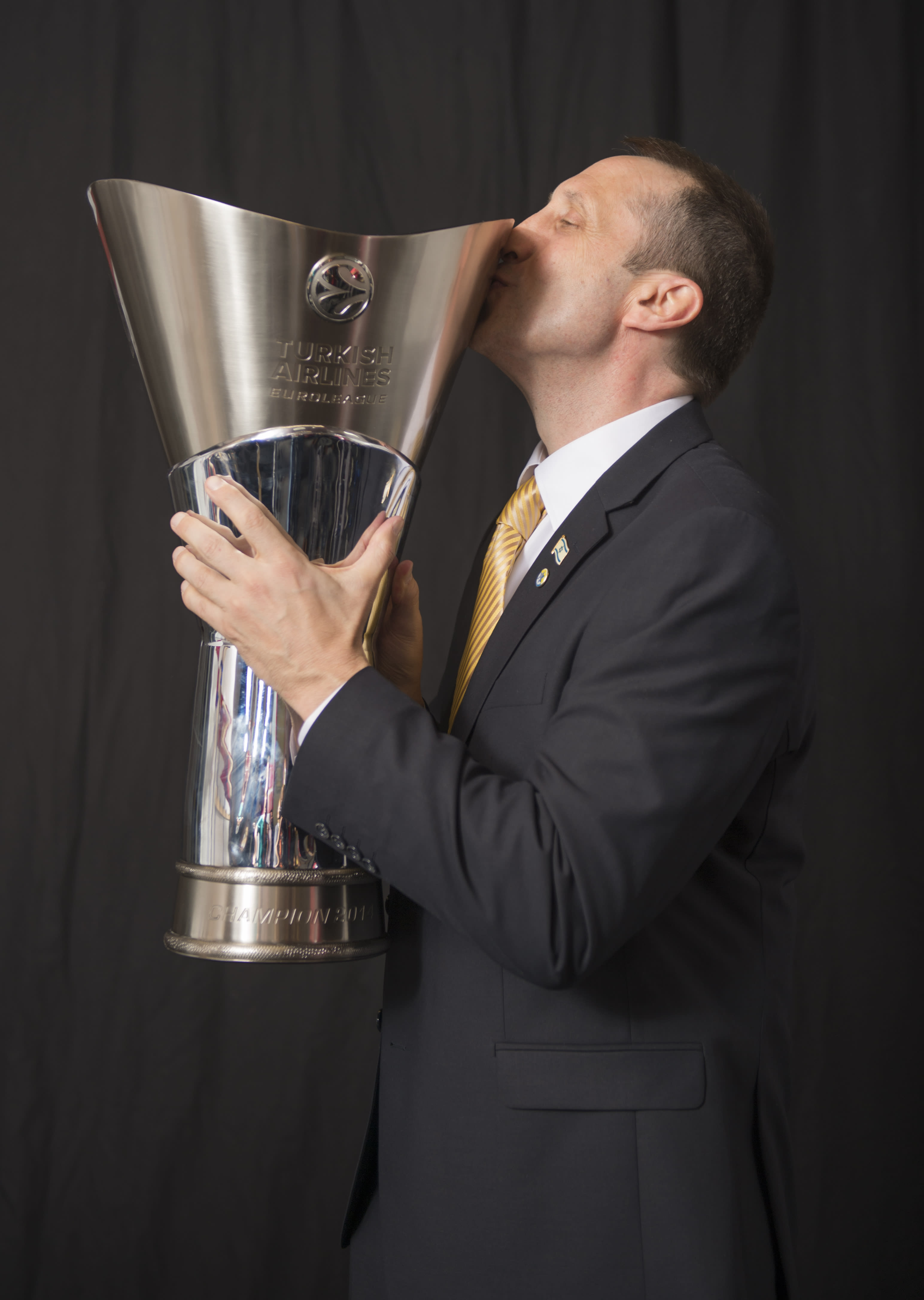 דיוויד בלאט אחרי הזכייה ביורוליג ב-2014