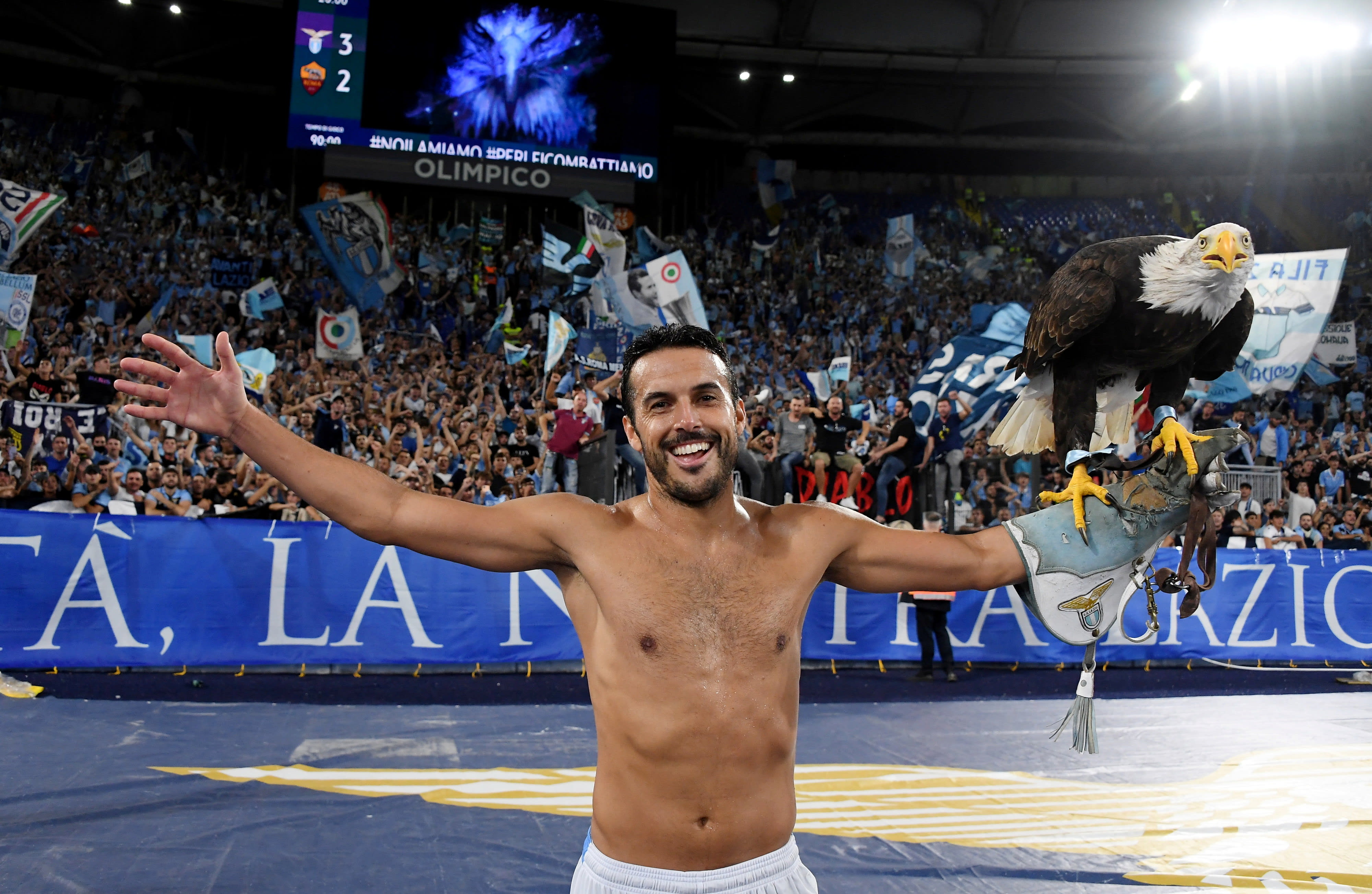 שחקן לאציו, פדרו, חוגג