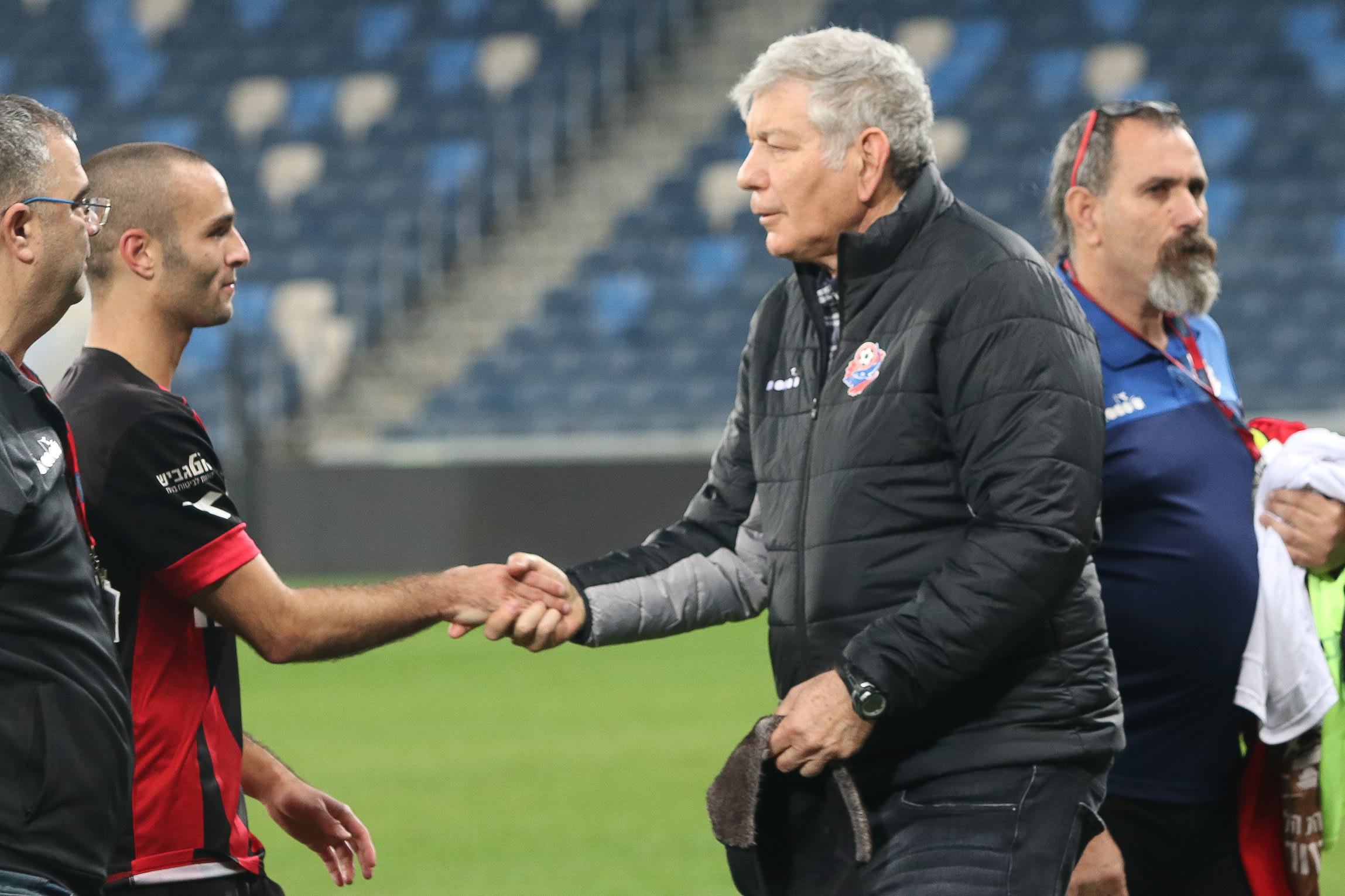 יואב כץ בעלים הפועל חיפה עם סער פדידה