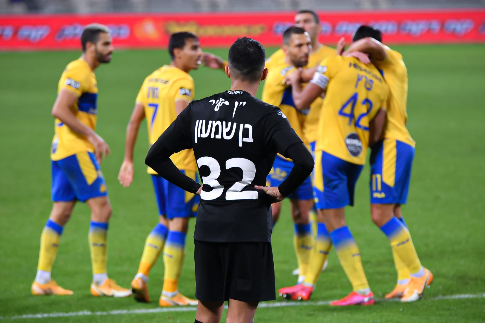 אמיר בן שמעון שחקן עירוני קרית שמונה מול מכבי תל אביב