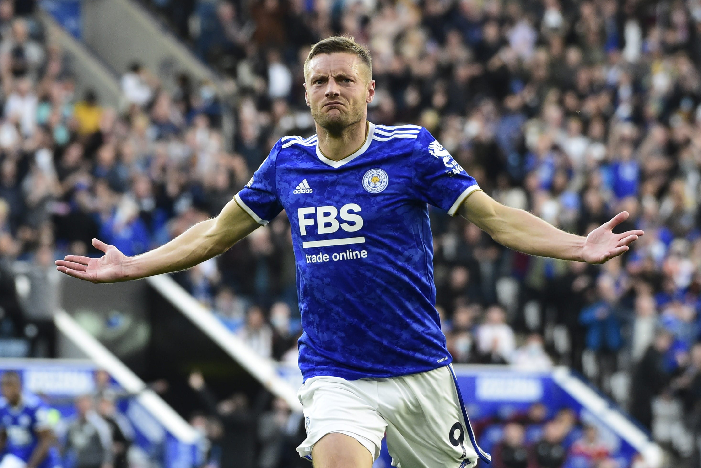 ג'יימי ורדי שחקן לסטר סיטי חוגג