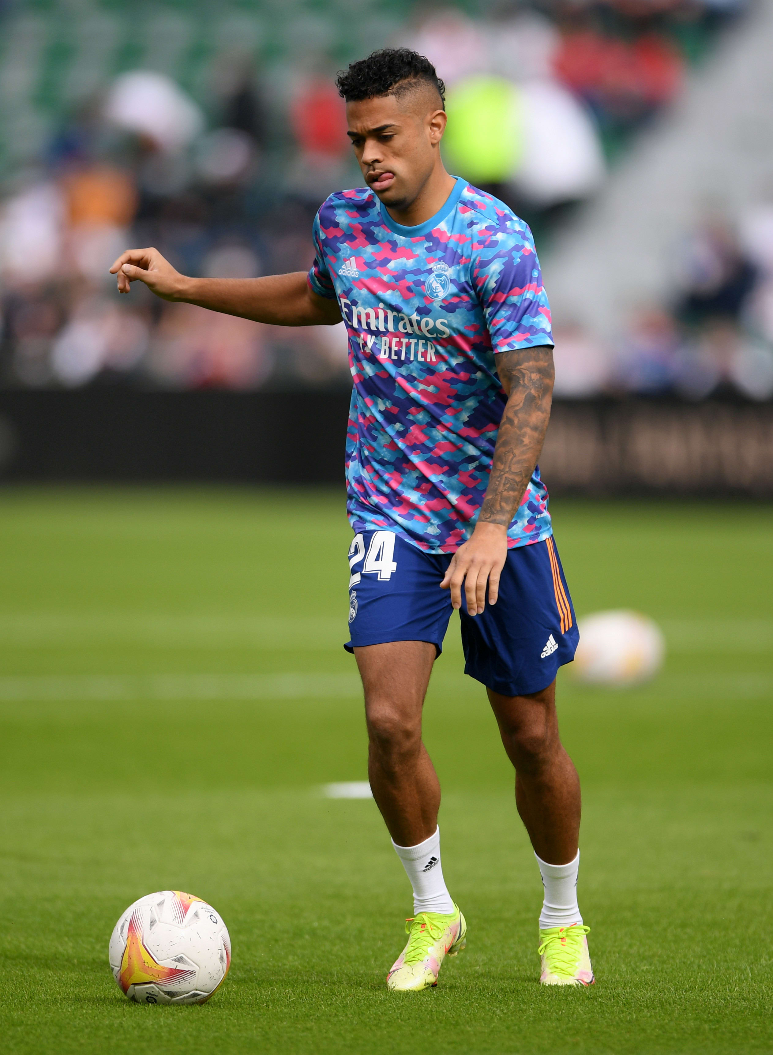 מריאנו דיאס שחקן ריאל מדריד בחימום