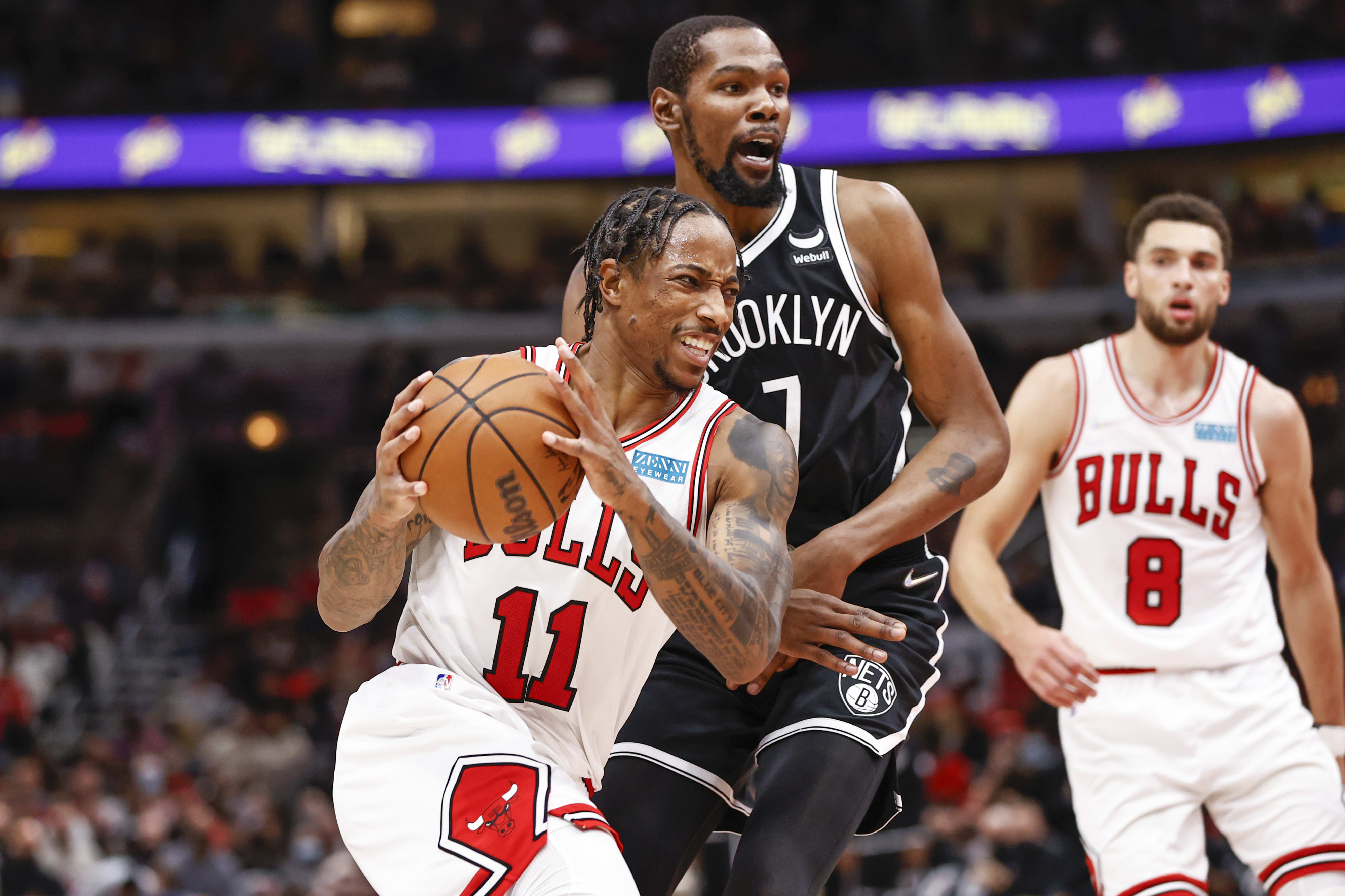 דמאר דרוזן, שיקגו בולס מול קווין דוראנט, ברוקלין נטס