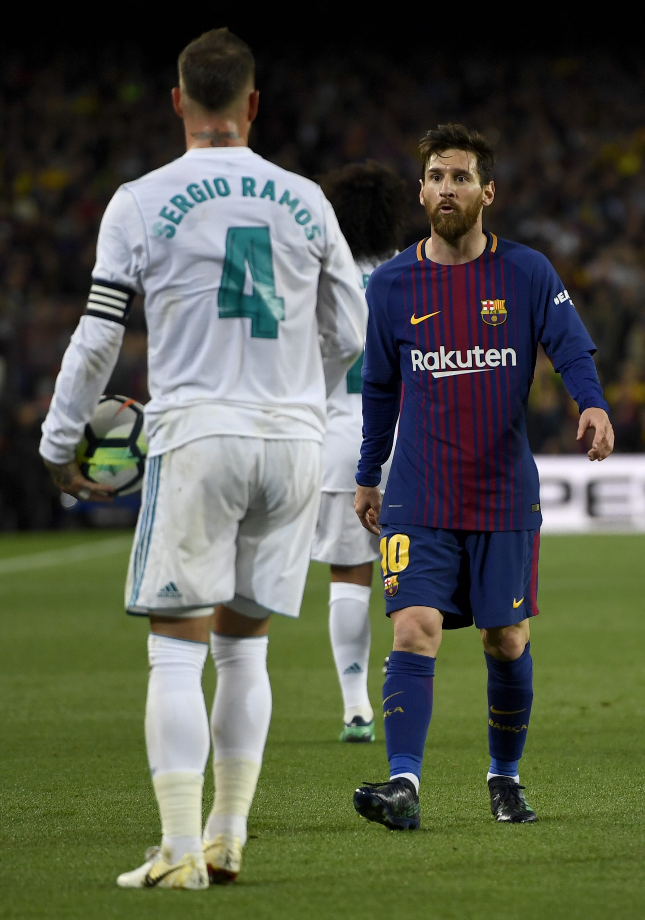 ליאונל מסי, ברצלונה עם סרחיו ראמוס, ריאל מדריד