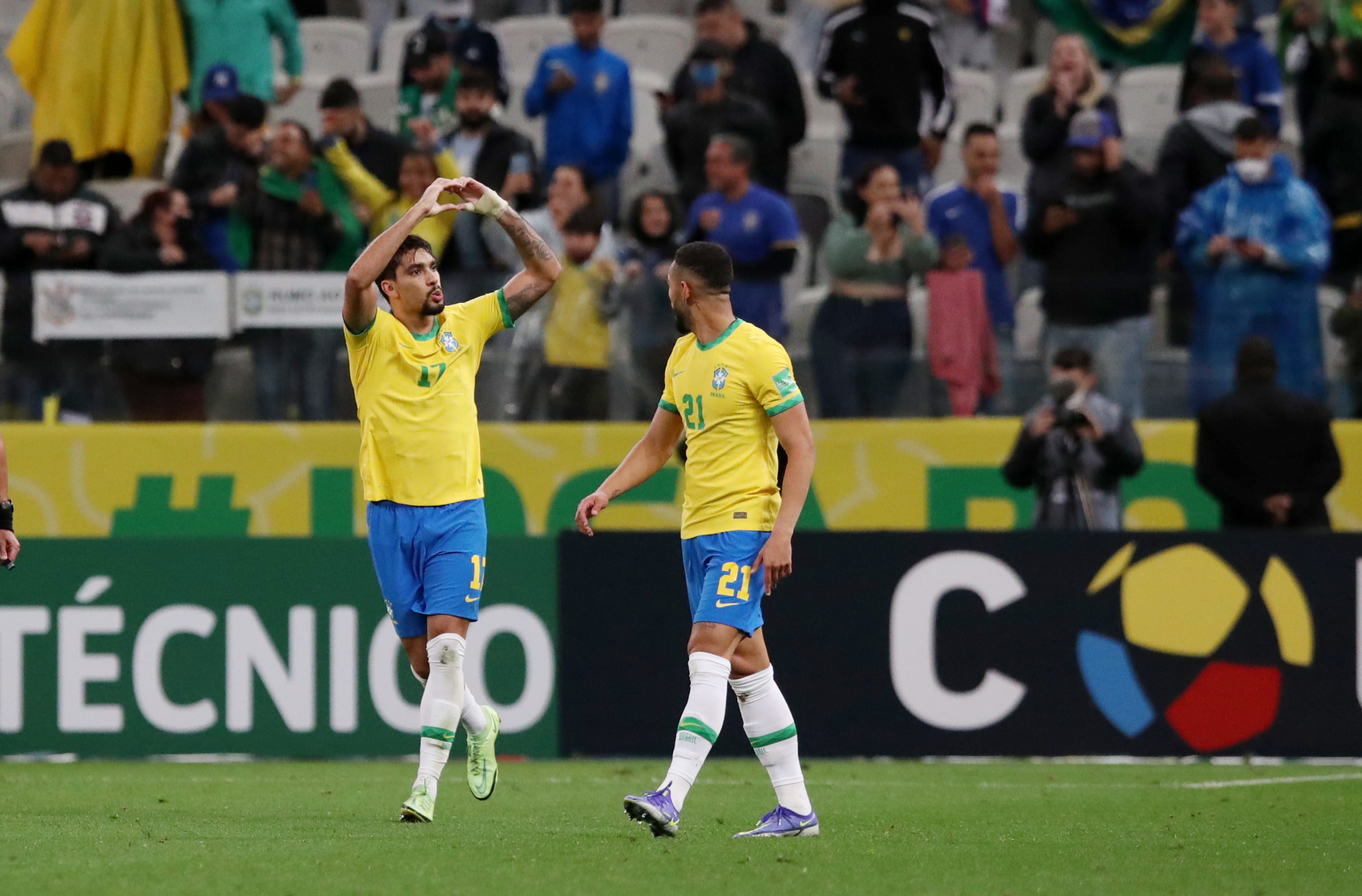 לוקאס פאקטה חוגג שער לזכות נבחרת ברזיל