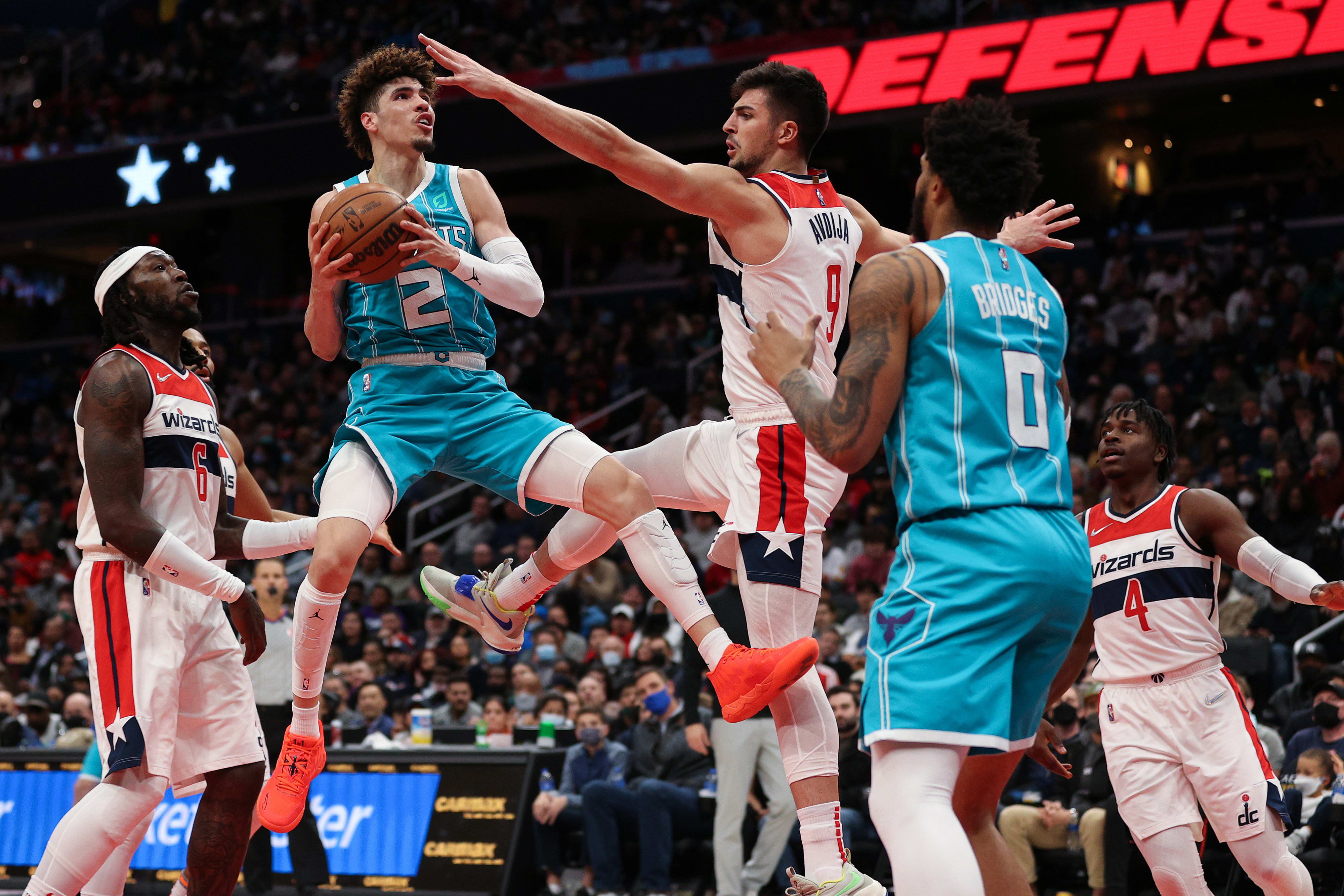 דני אבדיה וושינגטון וויזארדס מול שארלוט הורנטס