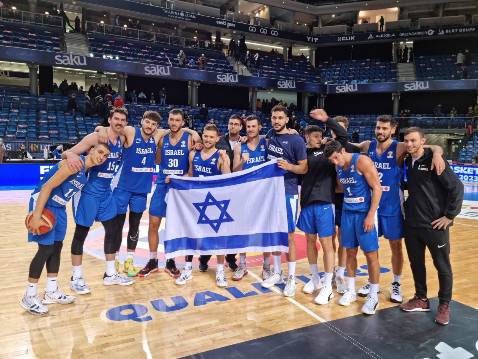 נבחרת ישראל בכדורסל אחרי הניצחון על אסטוניה