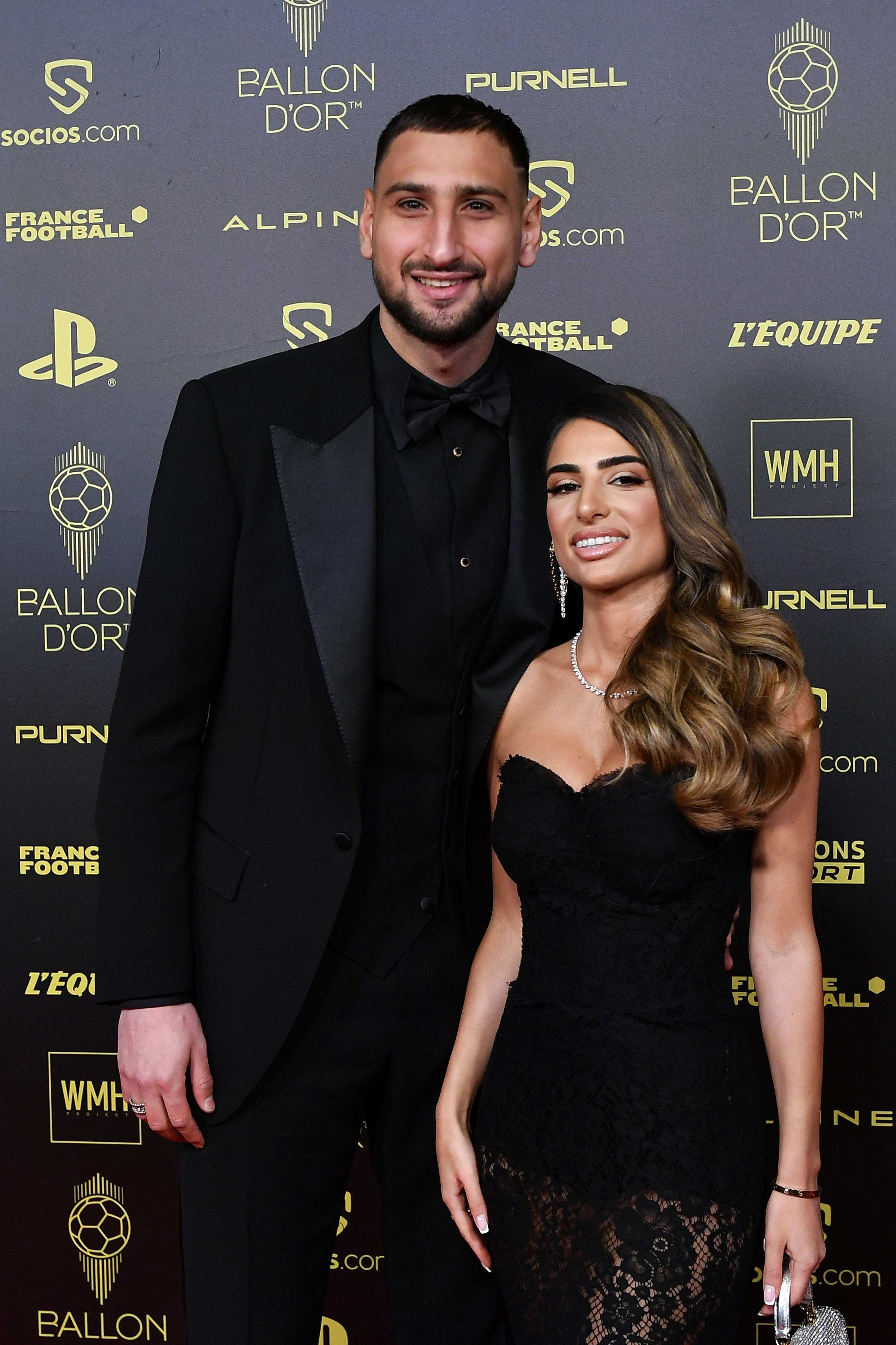 ג'אנלואיג'י דונארומה עם אשתו בטקס כדור הזהב