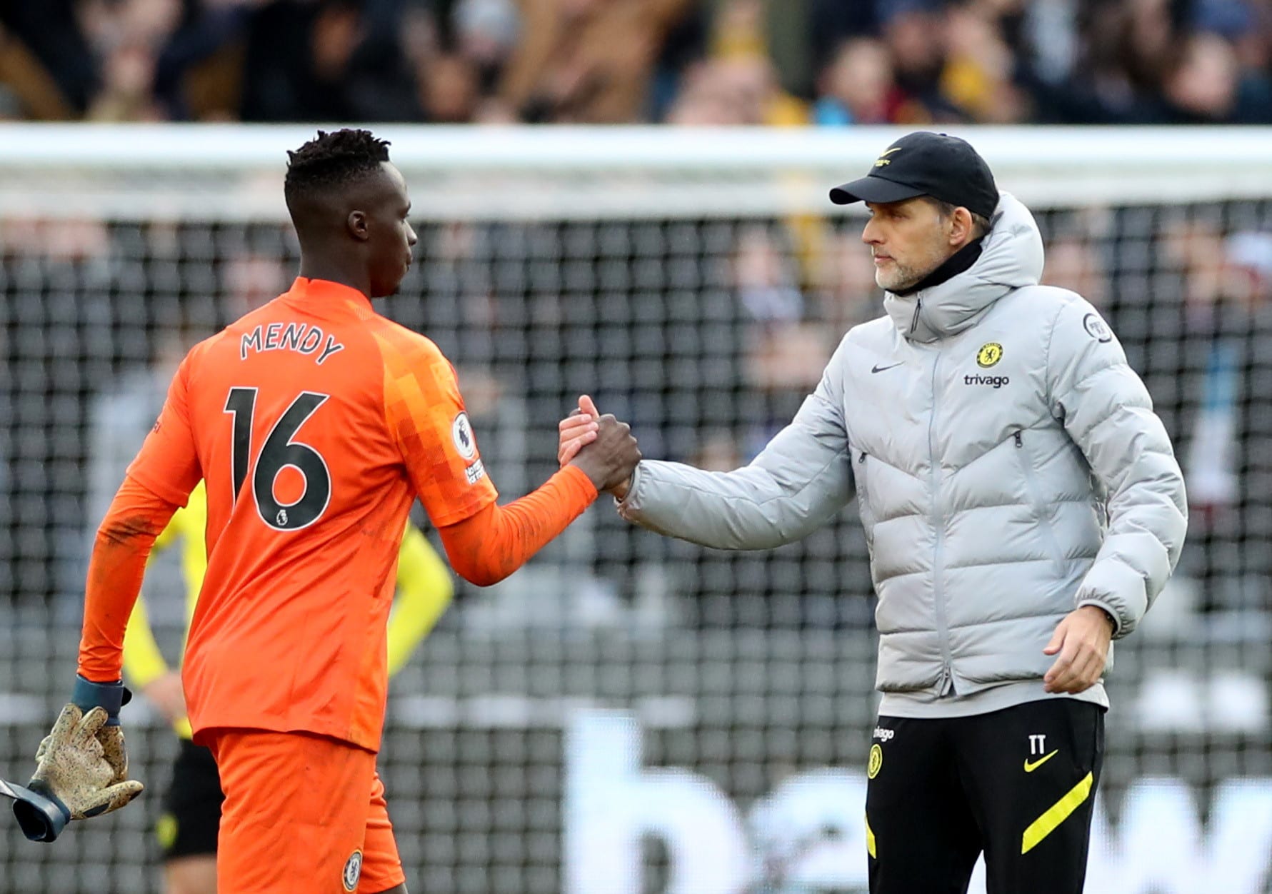 מאמן צ'לסי תומאס טוכל עם אדואר מנדי