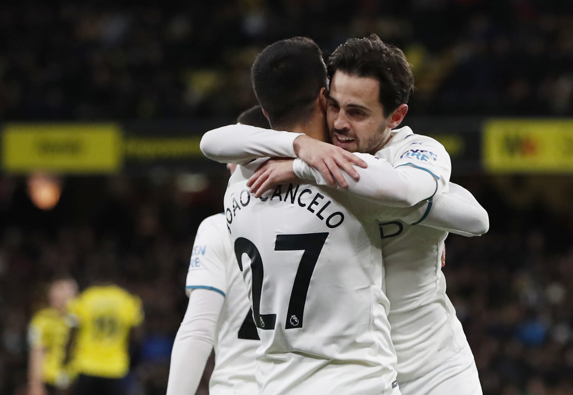 ברנרדו סילבה שחקן מנצ'סטר סיטי חוגג שער