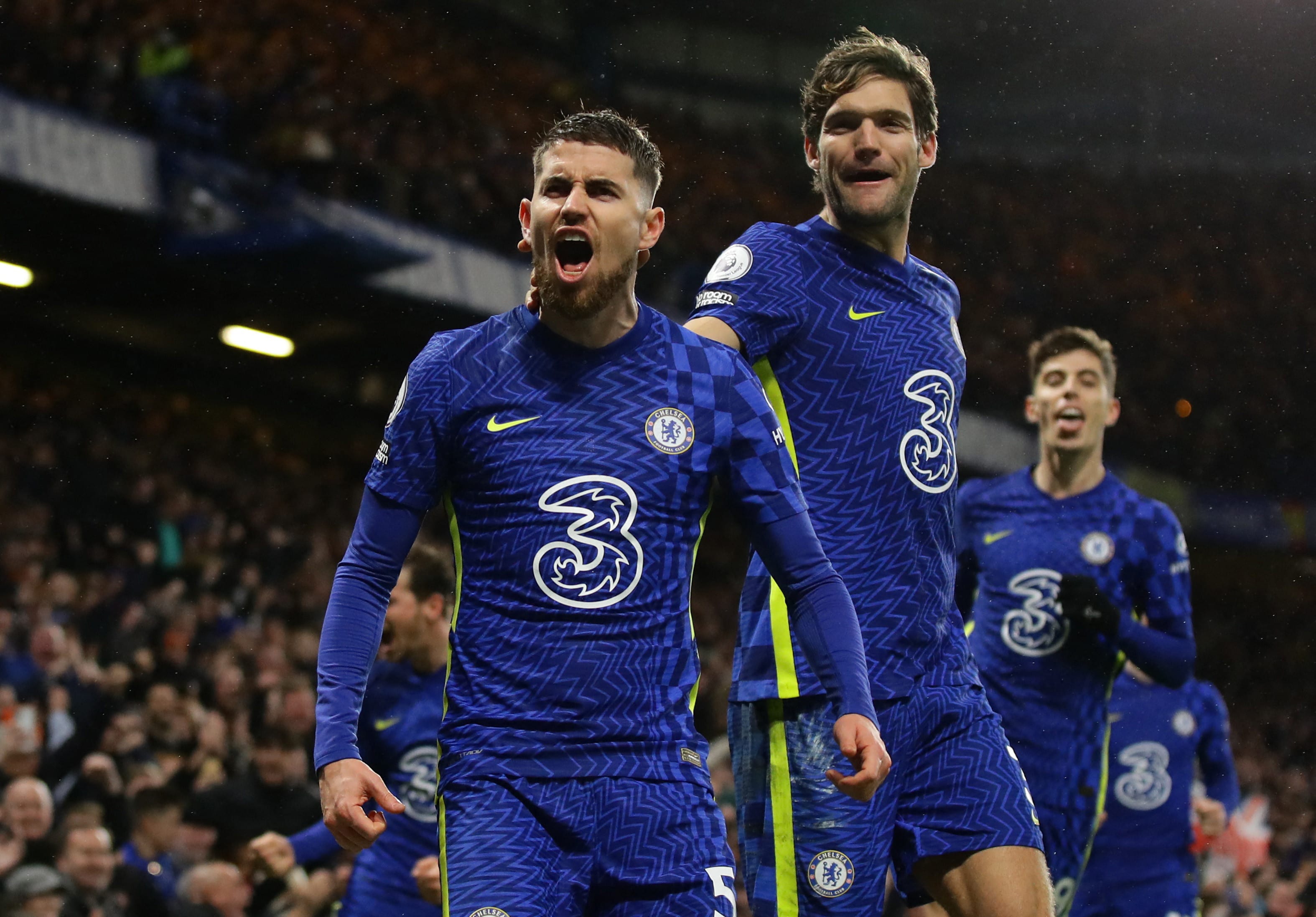 ז'ורז'יניו שחקן צ'לסי עם מרכוס אלונסו