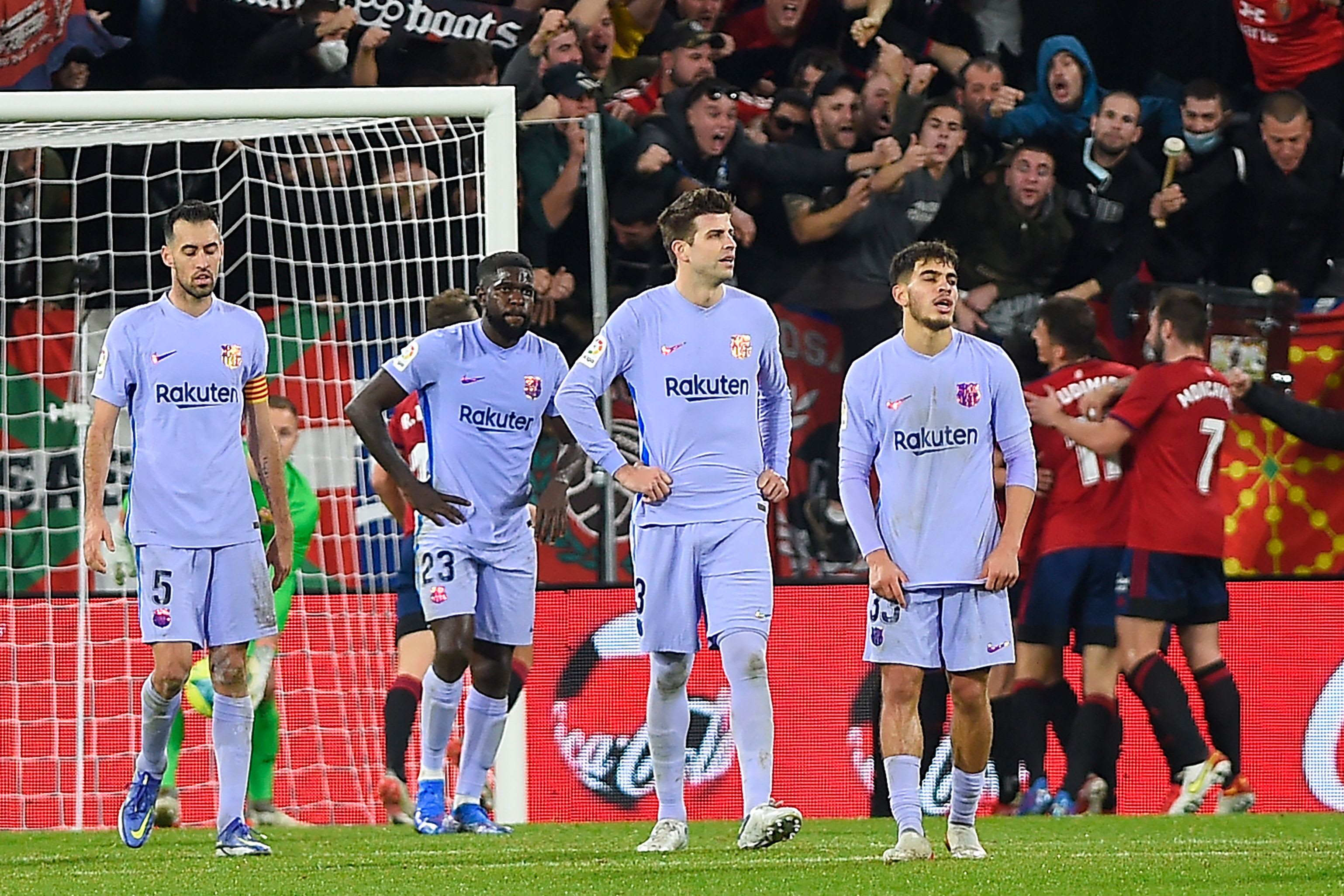 שחקני ברצלונה מאוכזבים