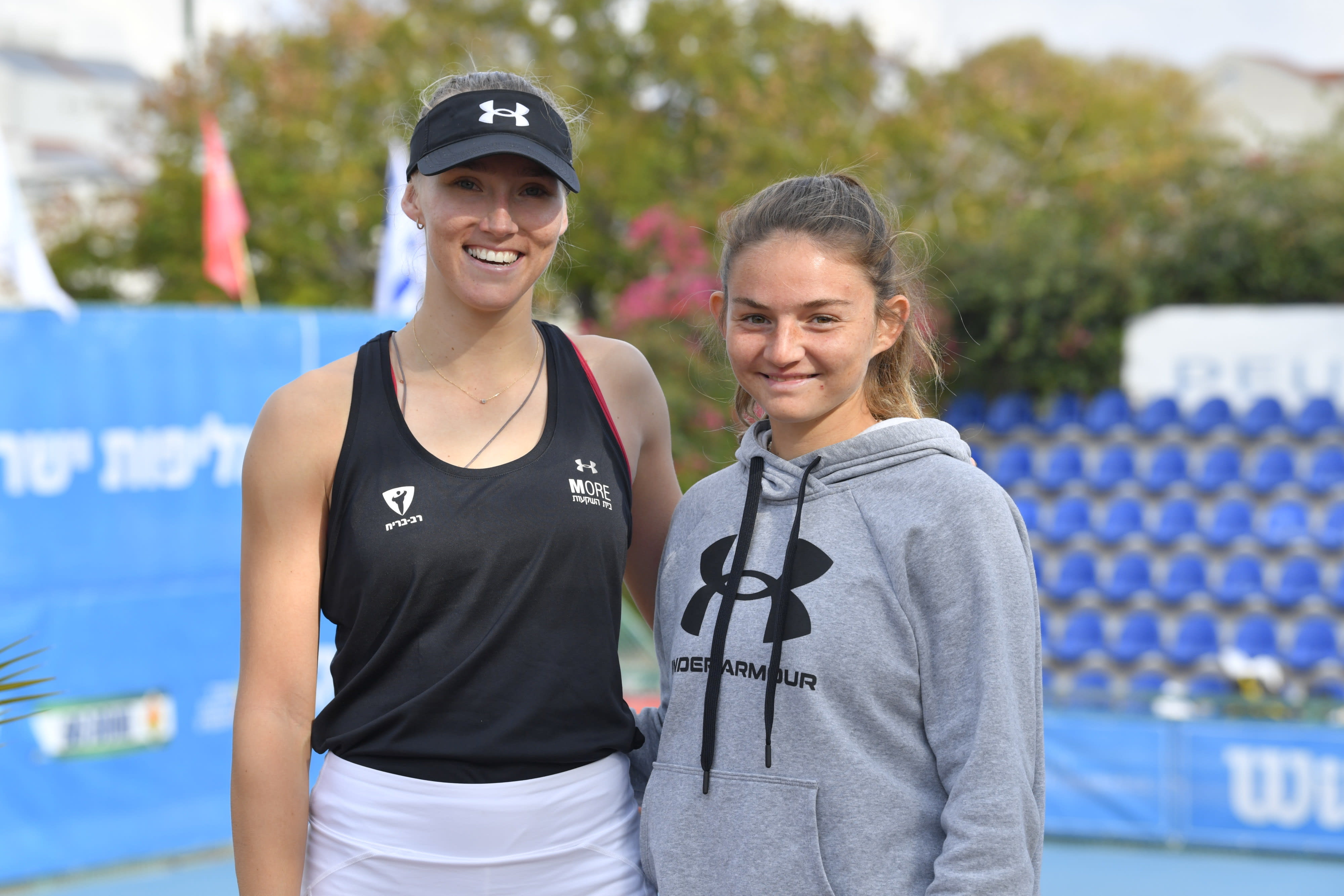 Nicole Hirin with Lina Glushko, Israeli tennis players