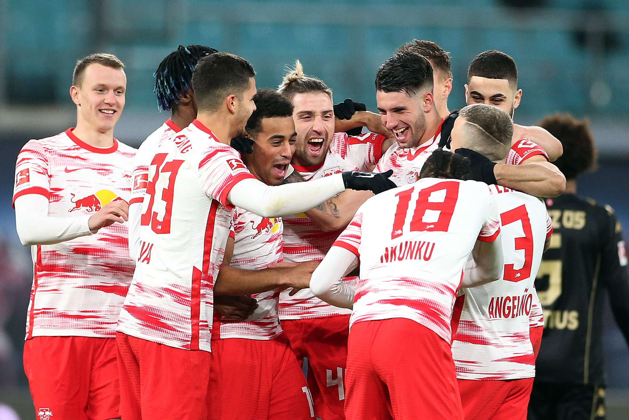 שחקני ר.ב. לייפציג חוגגים