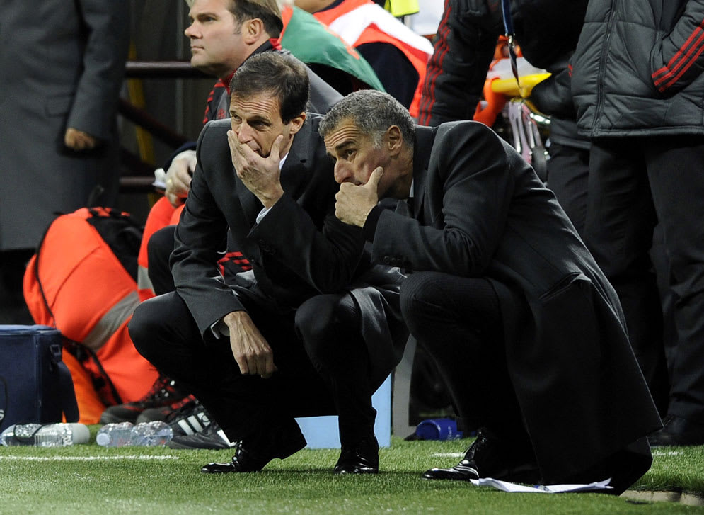 מאמן מילאן מסמיליאנו אלגרי עוזר מאמן מילאן מאורו טאסוטי