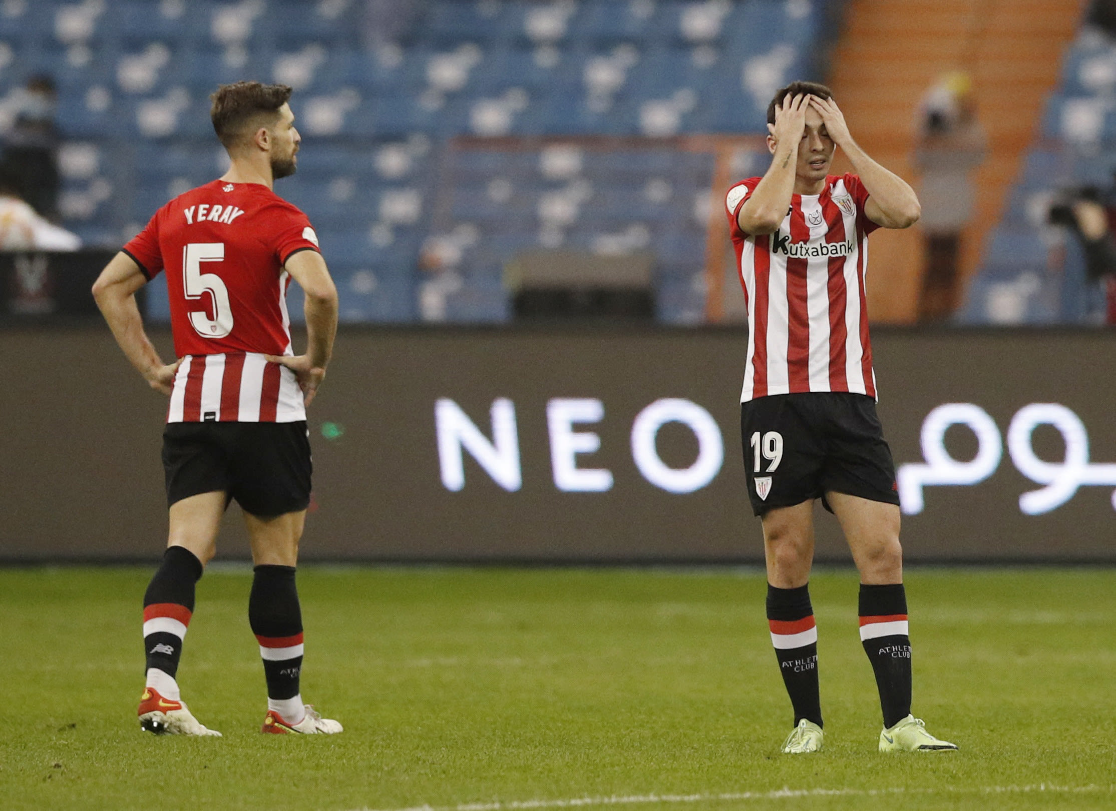 שחקני אתלטיק בילבאו אויר סראגה, יראי אלברס מאוכזבים מול ריאל מדריד