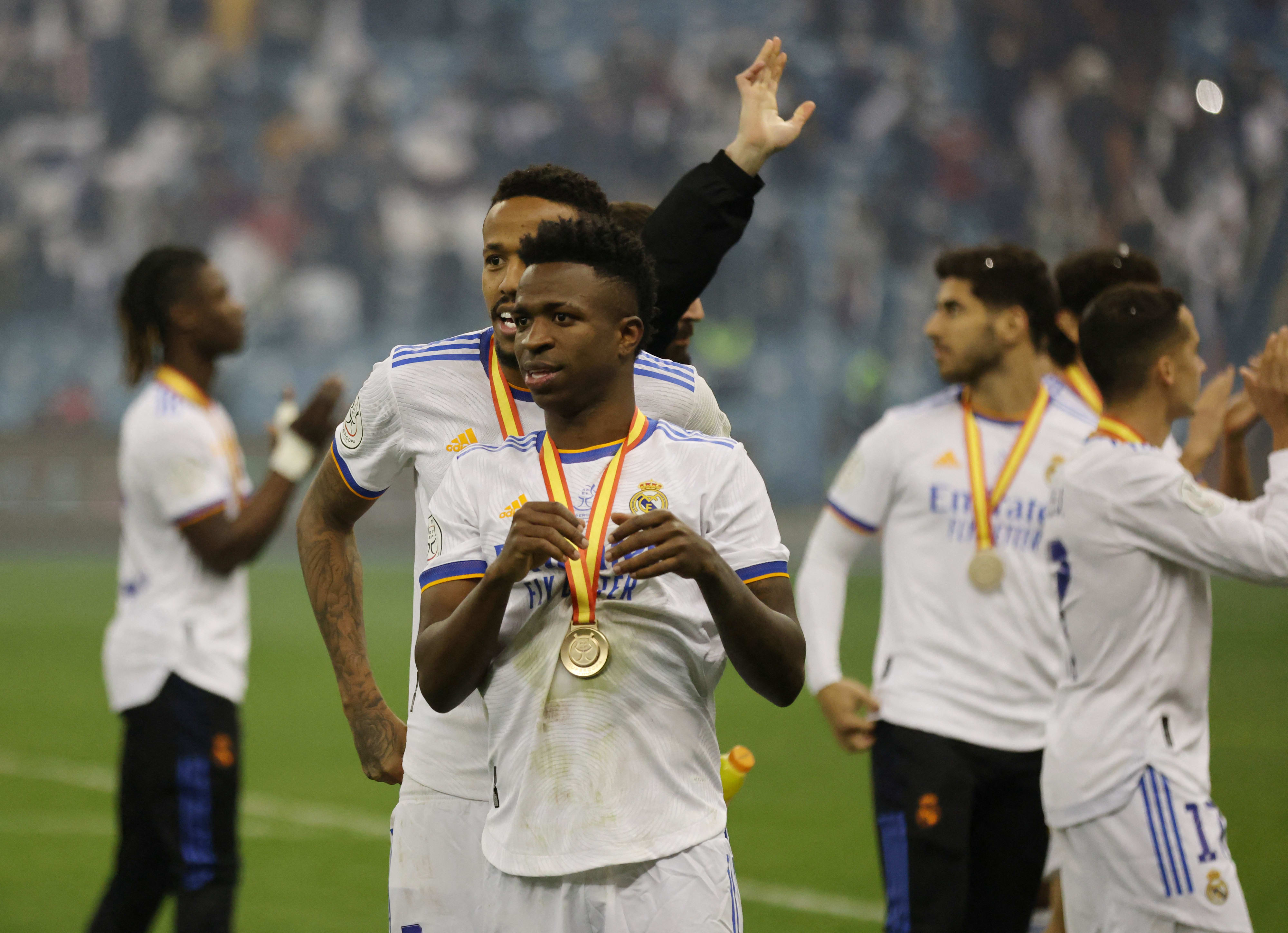 שחקני ריאל מדריד ויניסיוס, אדר מיליטאו אחרי הזכייה בסופרקופה