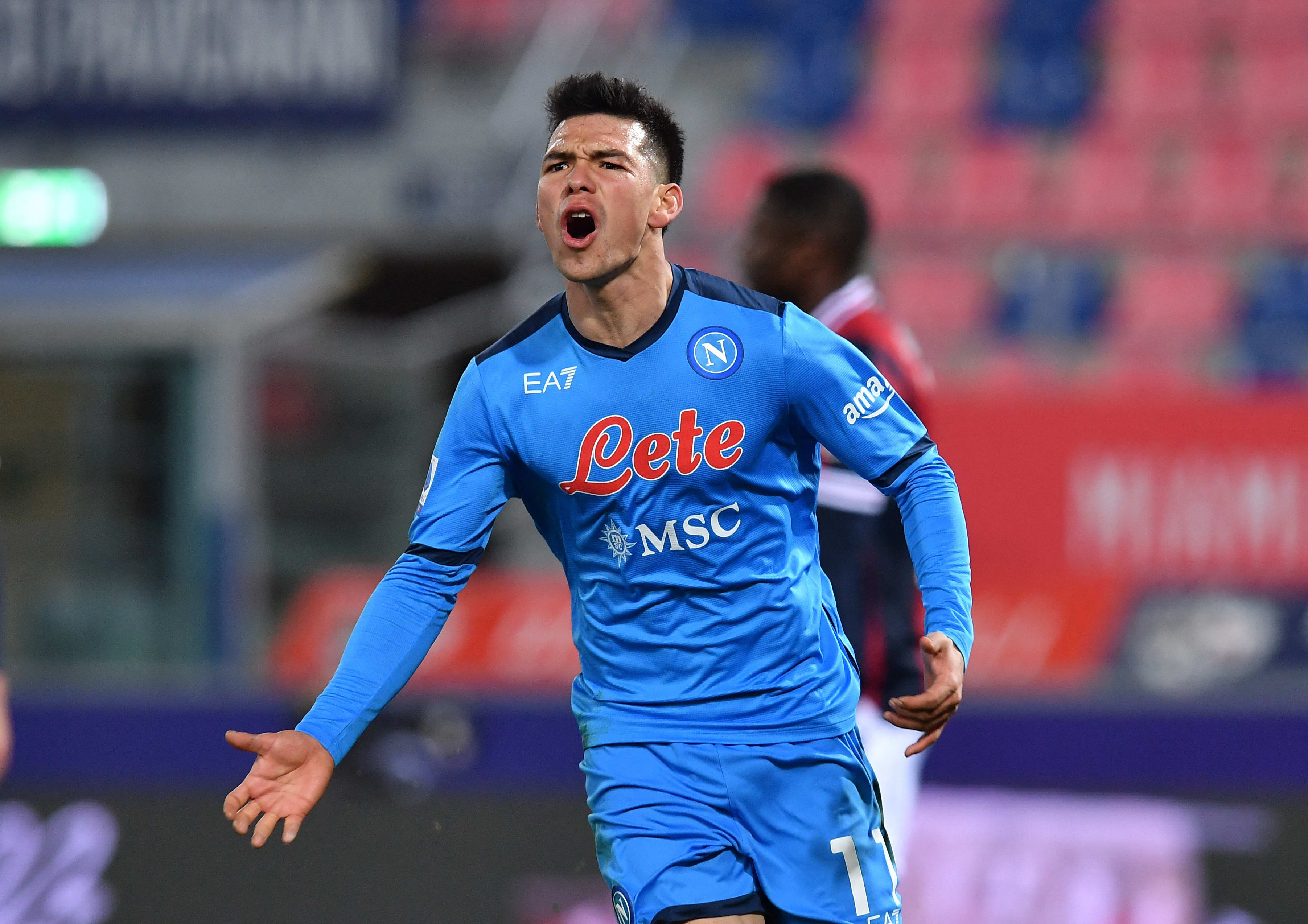 הירווינג לוסאנו שחקן נאפולי חוגג שער