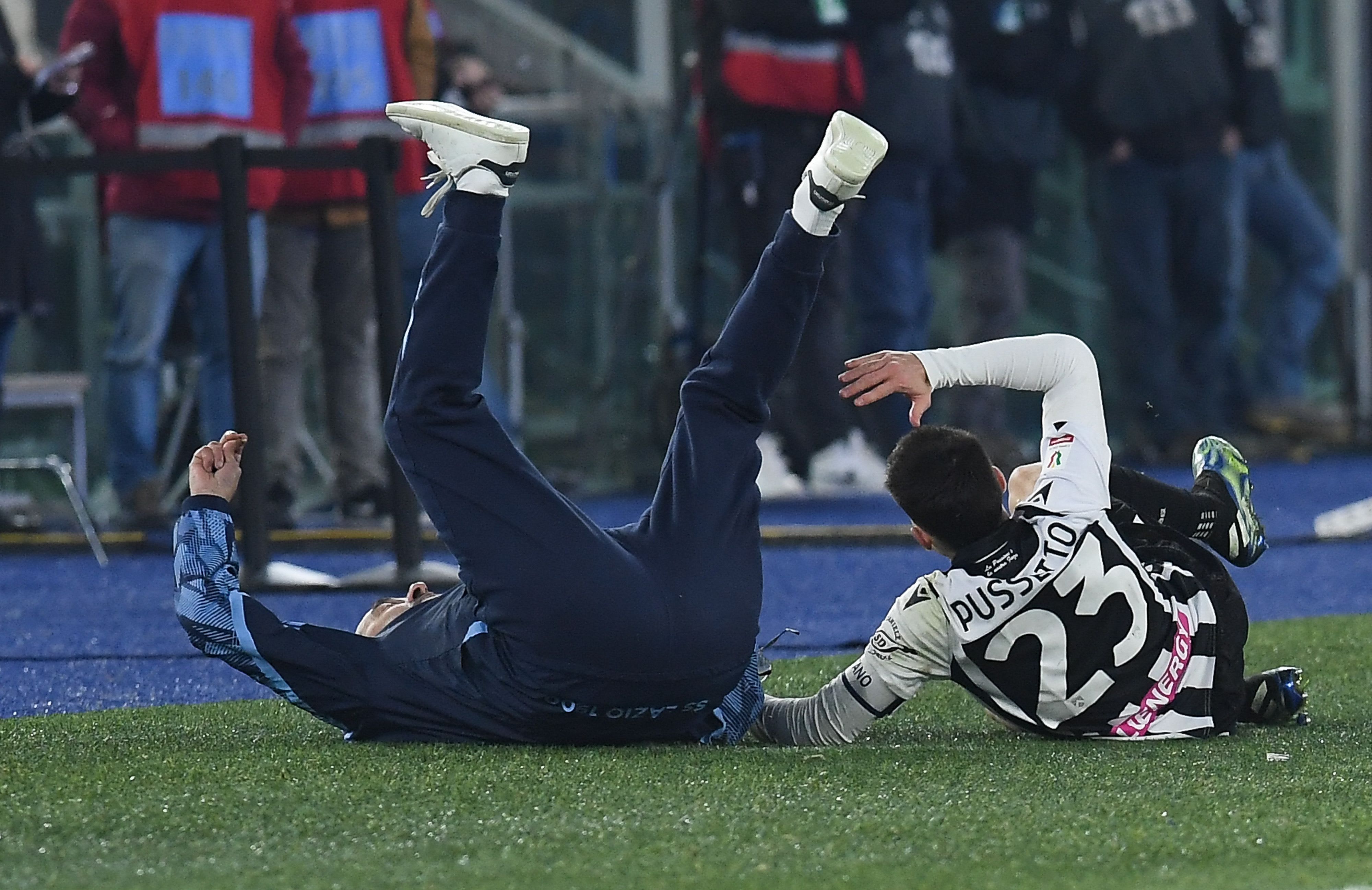 איגנסיו פוסטו שחקן אודינזה מפיל את מאוריציו סארי מאמן לאציו