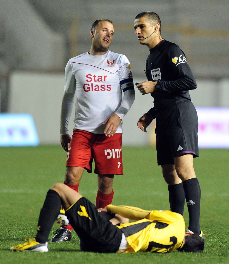 מנשה משיח עם חאלד חלאיילה שחקן בני סכנין