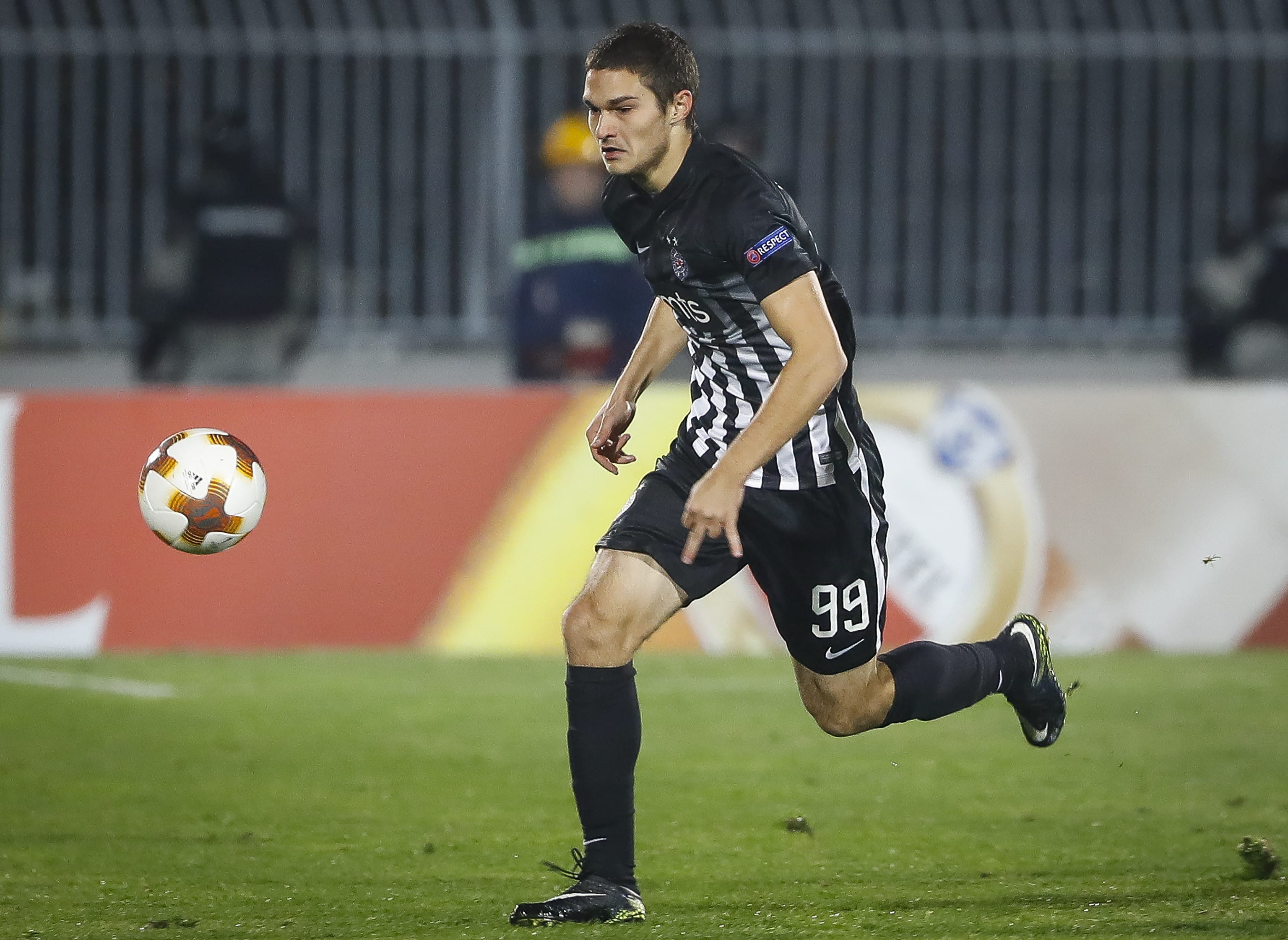 ג'ורג'ה יובאנוביץ' במדי פרטיזן בלגרד, 2017