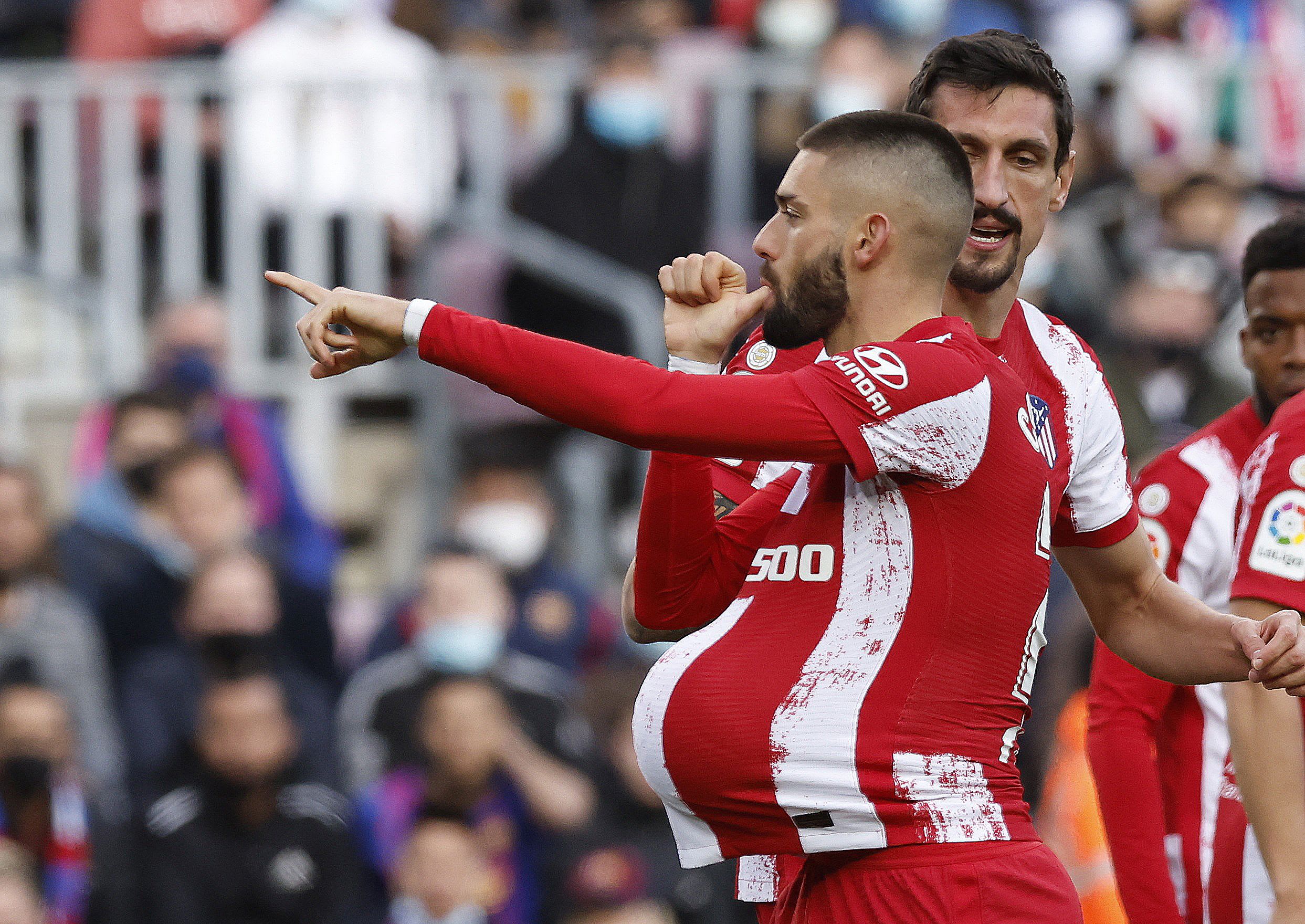 יאניק קראסקו, שחקן אתלטיקו מדריד חוגג