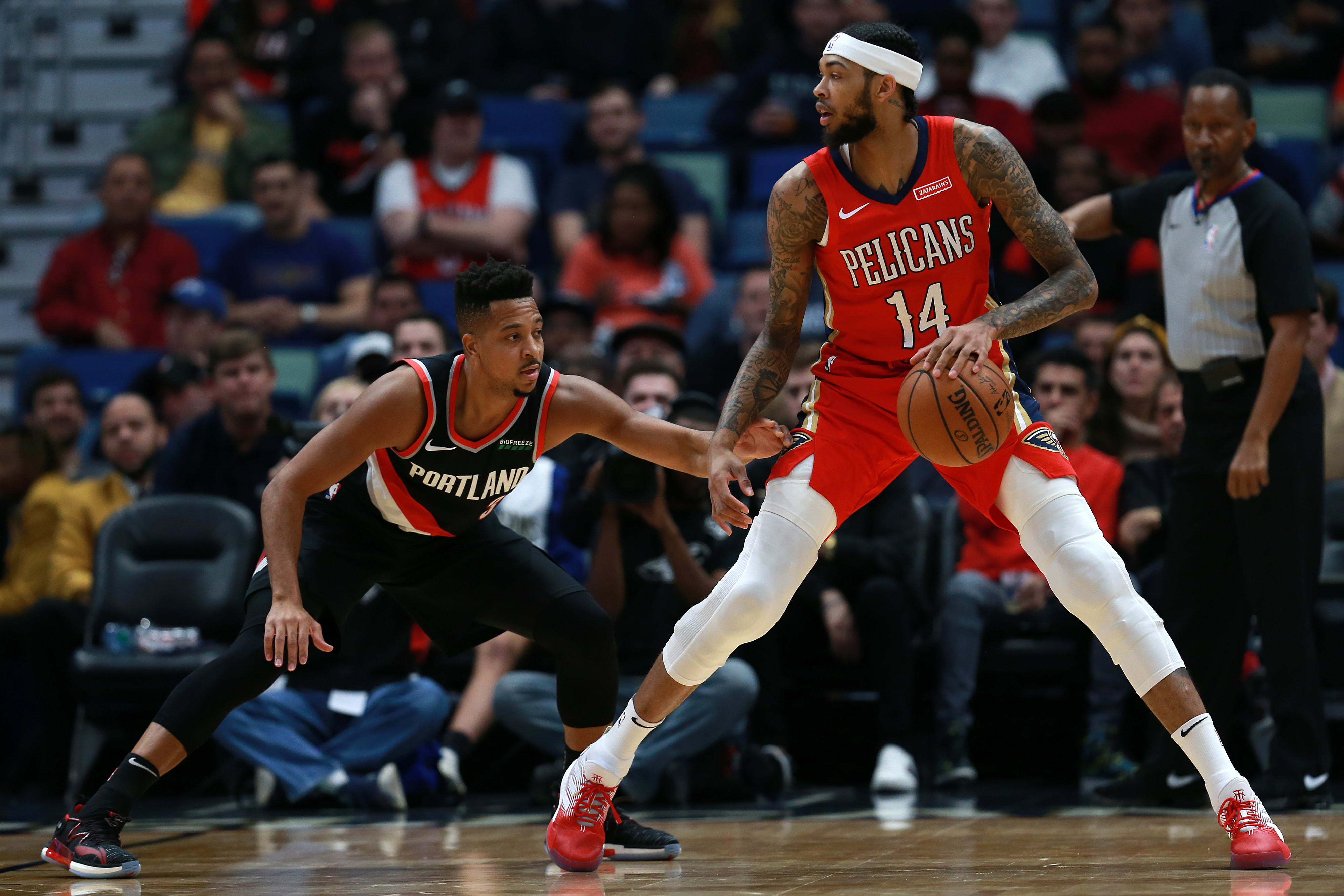 שחקן ניו אורלינס פליקנס ברנדון אינגרם מול סי ג'יי מקולום