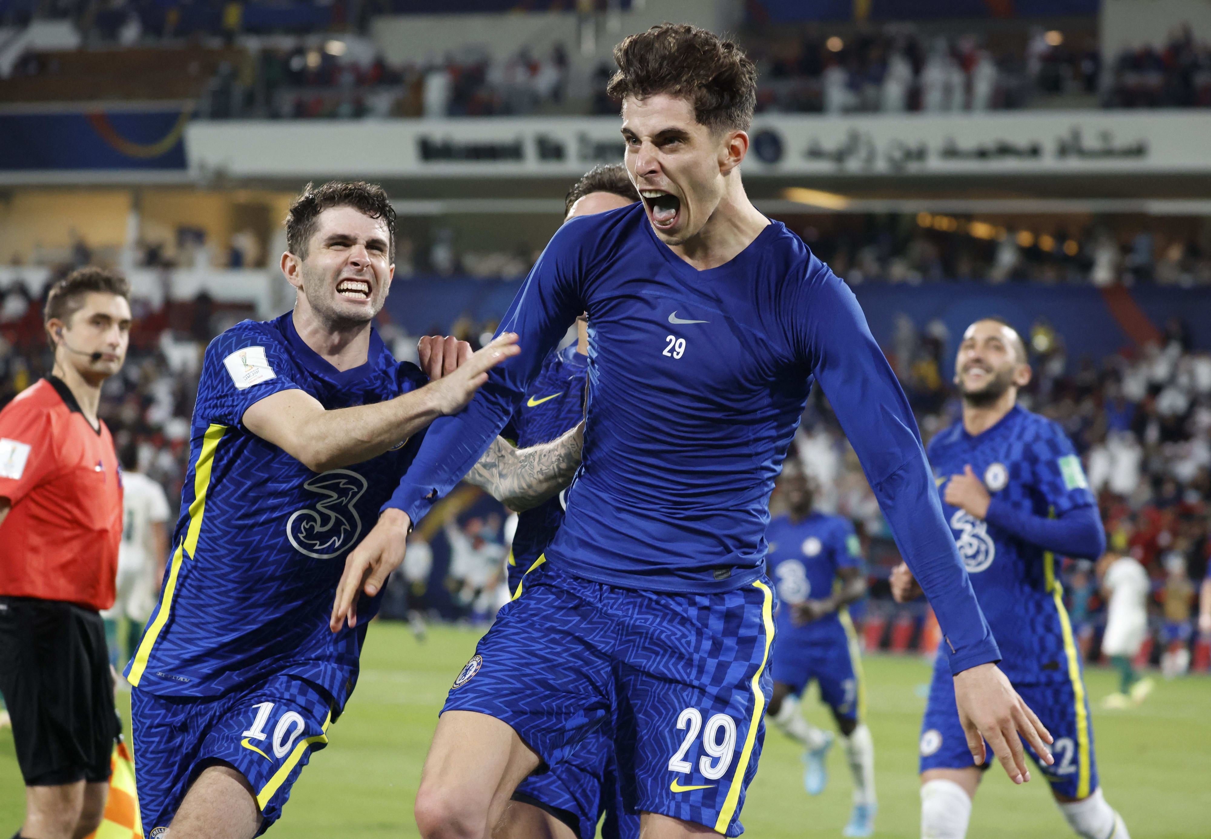 קאי האברץ שחקן צ'לסי חוגג שער